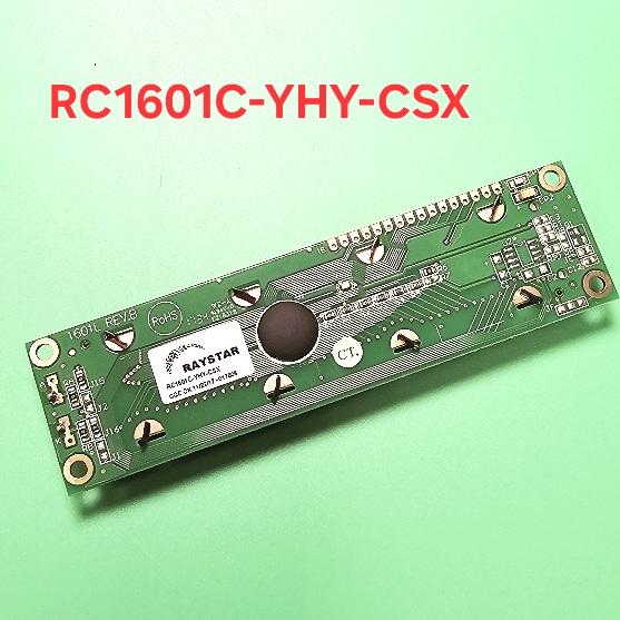 Дисплей RC1601C-YHY-JSX зеленый LCD